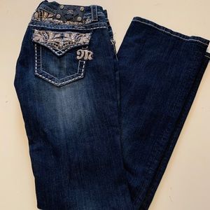 Miss Me rhinestone jeans size 29 boot cut